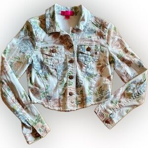 Tinseltown Denim Floral Jacket